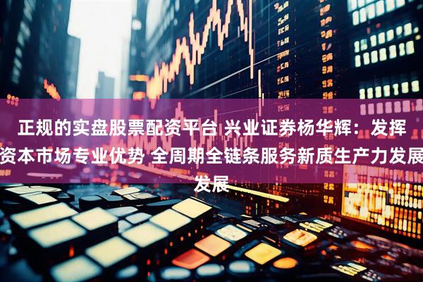 正规的实盘股票配资平台 兴业证券杨华辉：发挥资本市场专业优势 全周期全链条服务新质生产力发展